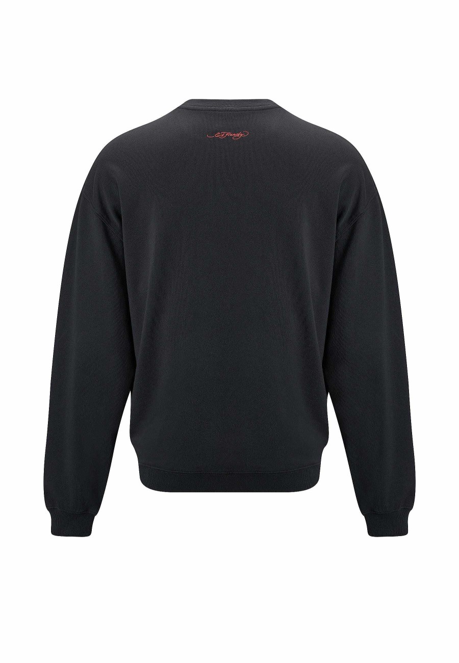 Ed Hardy Mens Love Kill Slowly Graphic Crew Neck Sweatshirt