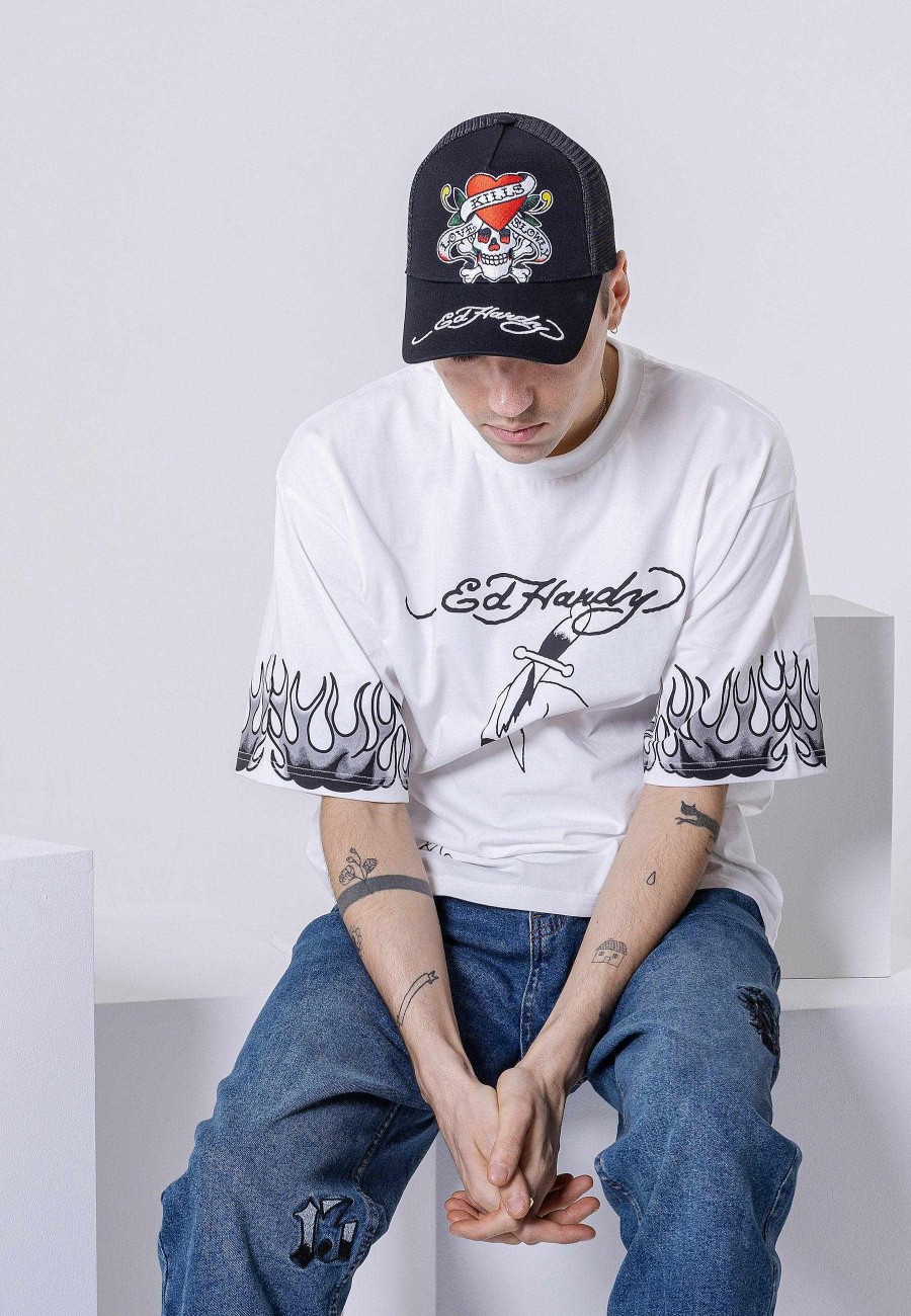 Ed Hardy Uni Love-Slowly Twill Front Mesh Trucker Cap