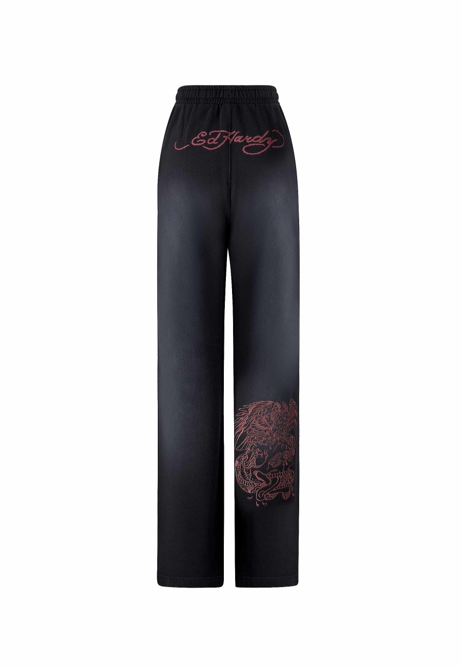 Ed Hardy Womens Eagle-Skull Oversize Jogger