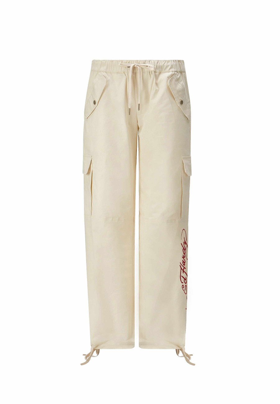 Ed Hardy Womens True To My Love Cargo Pants Trousers