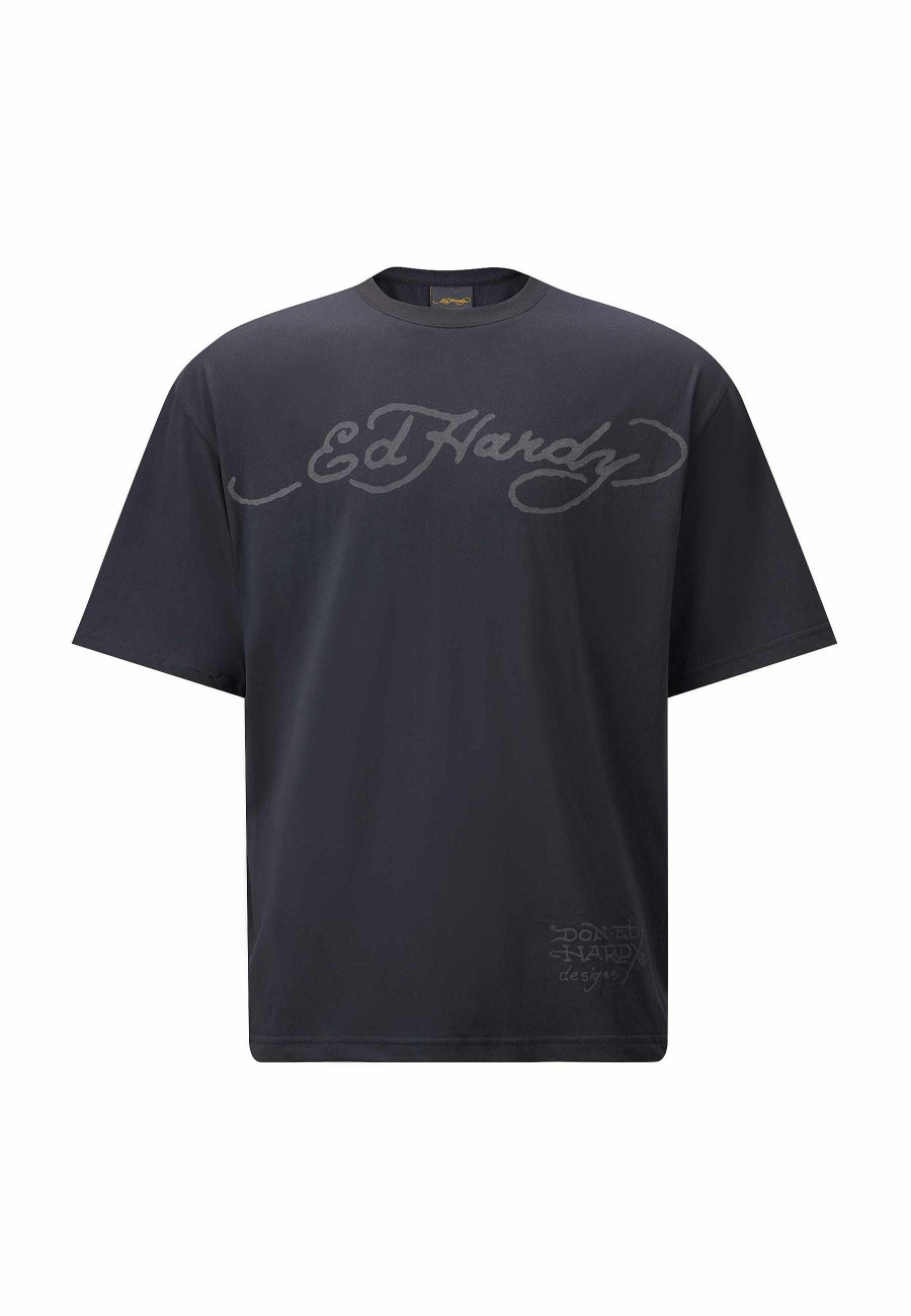 Ed Hardy Mens Skull-Flame T-Shirt