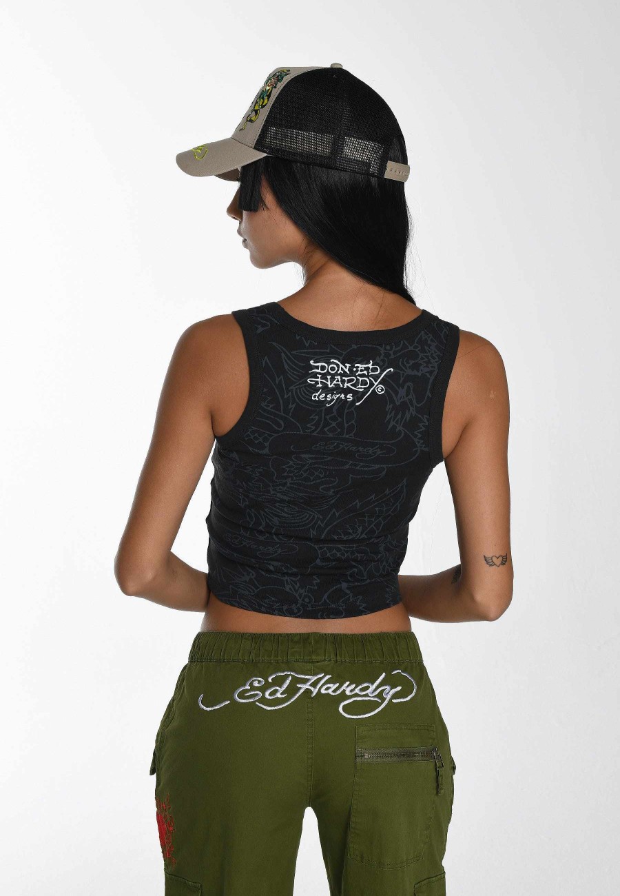 Ed Hardy Womens Love-Dies-Hard Vest