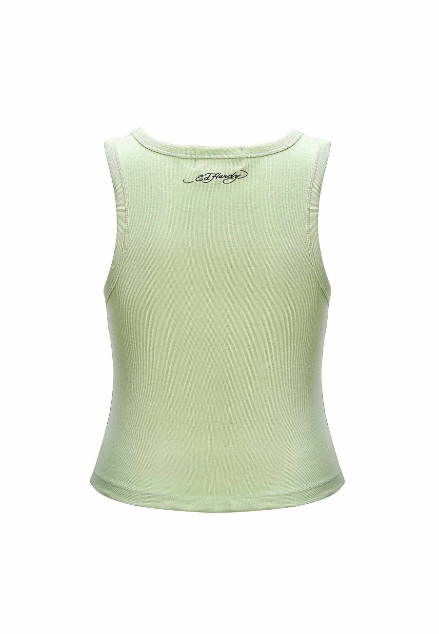 Ed Hardy Womens Skunk-Power Cropped Vest