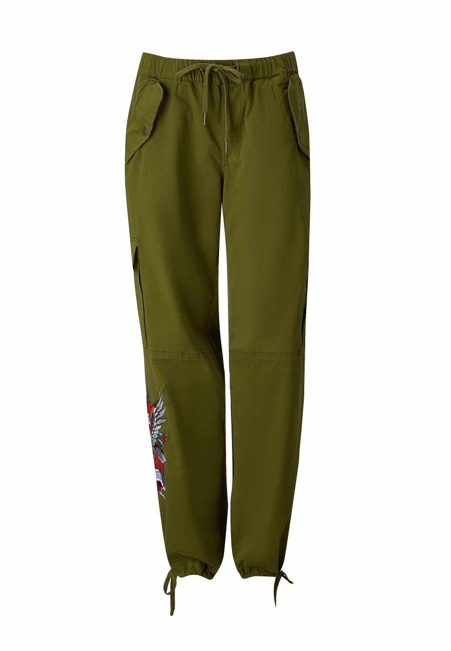 Ed Hardy Womens Brave Heart Cargo Trouser
