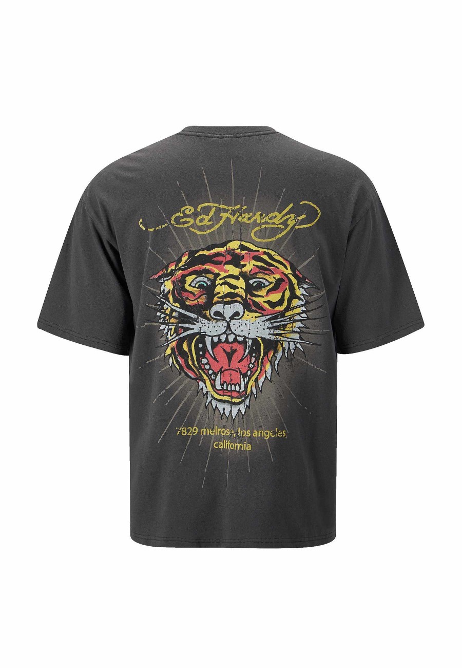Ed Hardy Mens Melrose-Tiger Relaxed T-Shirt