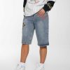 Ed Hardy Womens Panther Crawl Relaxed Denim Jorts Shorts