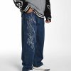 Ed Hardy Mens Panther-Slither Tattoo Graphic Relaxed Denim Trousers Jeans