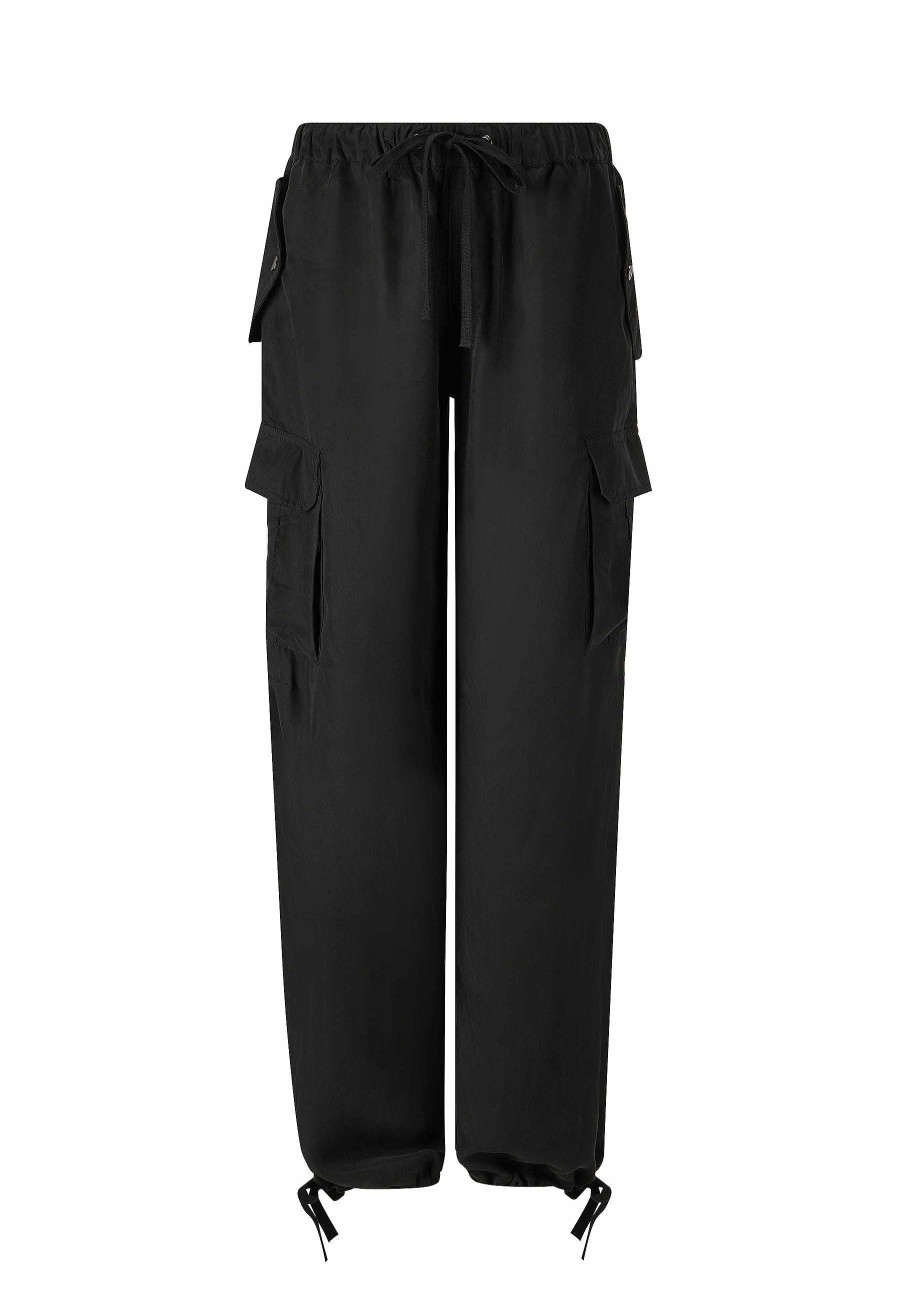 Ed Hardy Womens Live Fast Cargo Trousers - Black