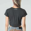 Ed Hardy Womens Skull-Kills-Slow Cropped Baby T-Shirt