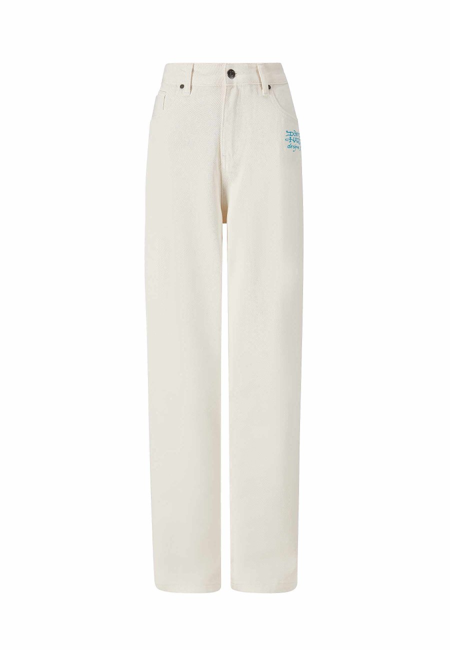 Ed Hardy Womens Koi Island Relaxed Denim Trousers Jeans