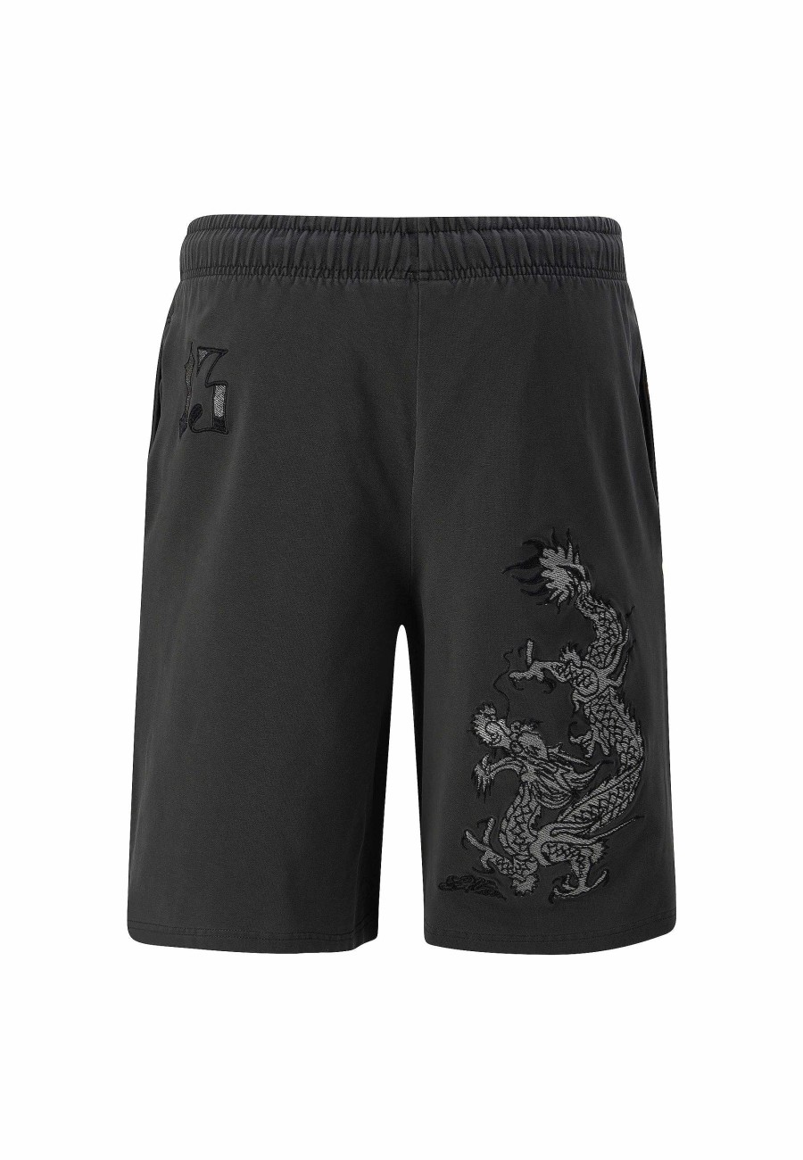 Ed Hardy Mens Nu-Dragon Back Sweat Shorts