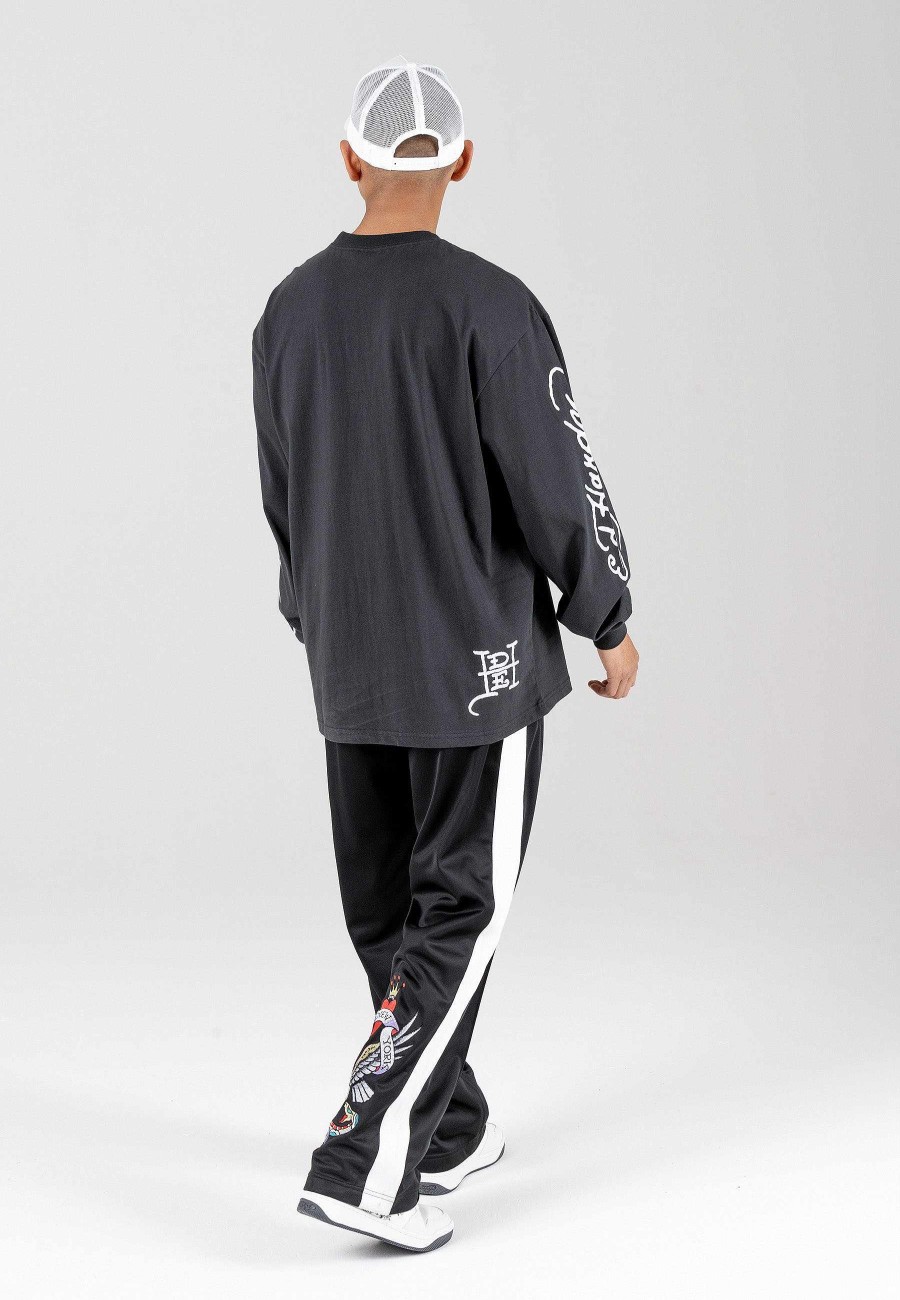 Ed Hardy Mens Eagle-Japan Long Sleeve T-Shirt