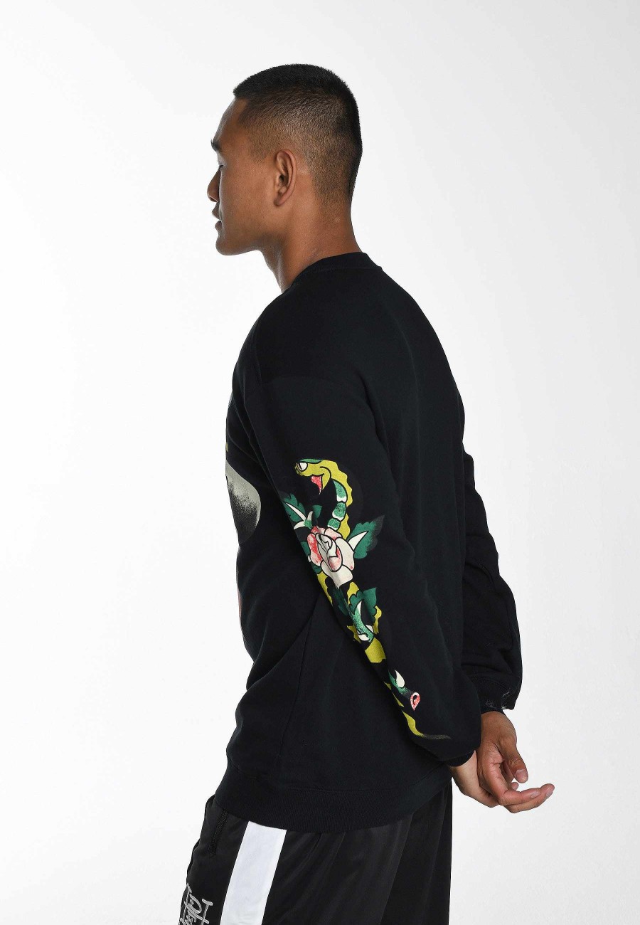 Ed Hardy Mens Skull-Dagz Graphic Crew Neck Sweatshirt