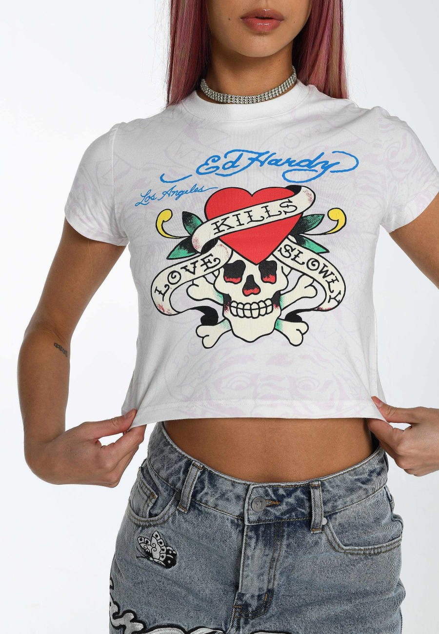 Ed Hardy Womens Love Kills Baby T-Shirt