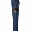 Ed Hardy Mens Panther-Crouch-Leap Tattoo Graphic Relaxed Denim Trousers Jeans