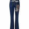 Ed Hardy Womens New York City Bootleg Fit Denim Trousers Jeans