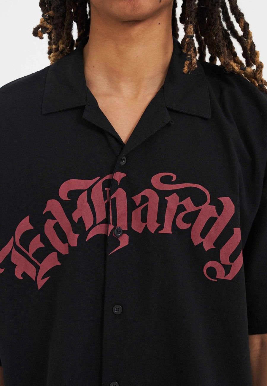 Ed Hardy Mens Death Fighter Camp Short Sleeve Shirt