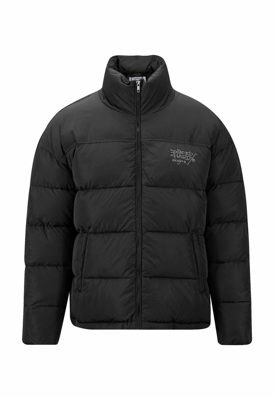 Ed Hardy Mens Eye-Ball-Skull Puffer Jacket