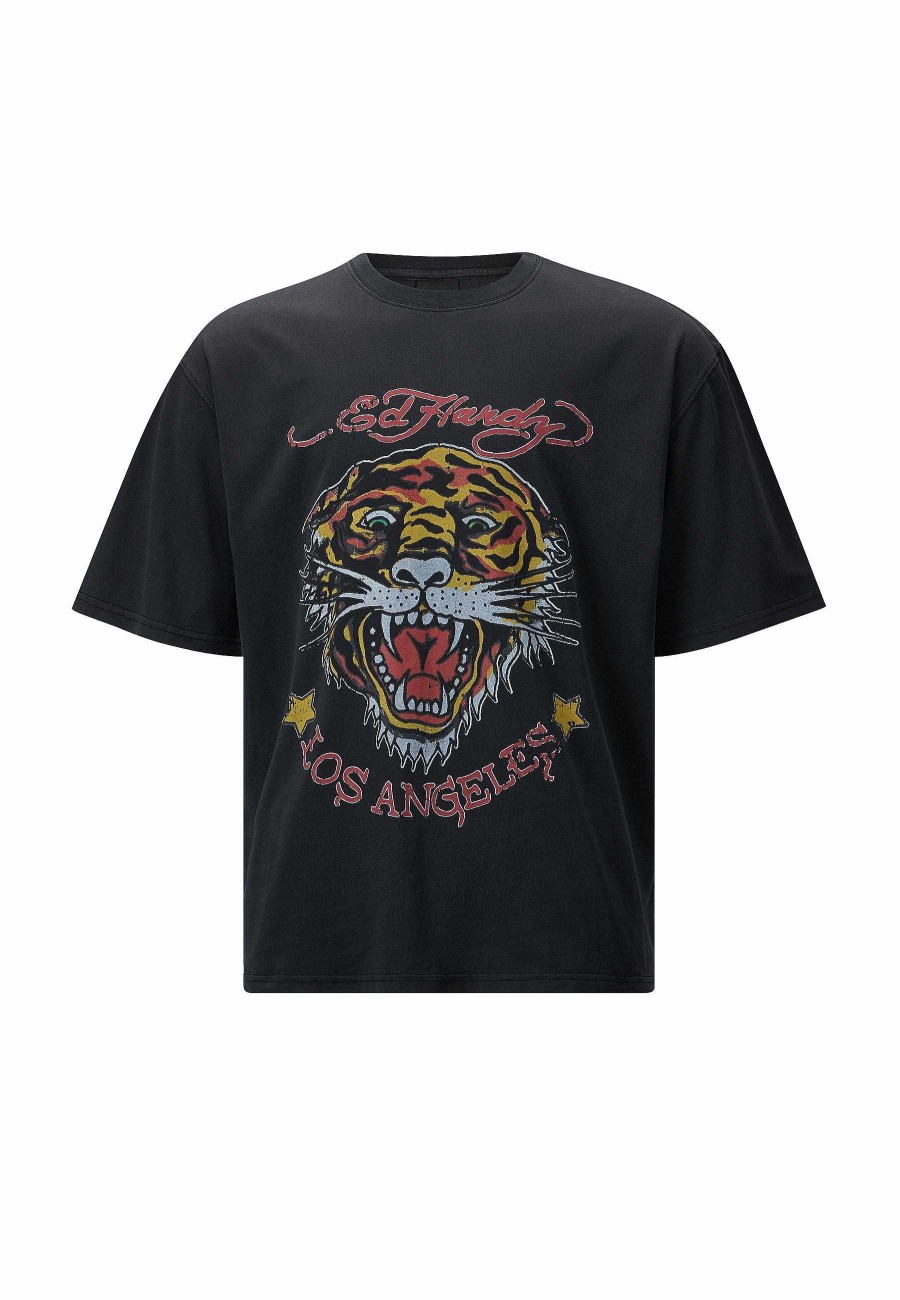Ed Hardy Mens La-Tiger-Vintage T-Shirt