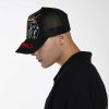 Ed Hardy Uni Snake-Flame Twill Front Mesh Trucker Cap