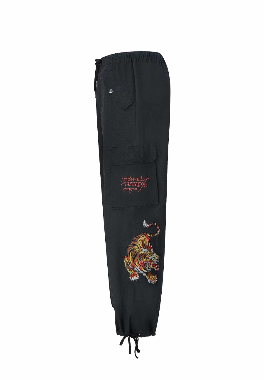 Ed Hardy Mens Double Tiger Cargo Pants Trousers