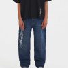 Ed Hardy Mens Snake & Panther Carpenter Denim Trousers Jeans