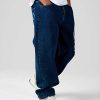Ed Hardy Mens Skull-Snake-Eagle Tattoo Graphic Denim Trousers Baggy Jeans