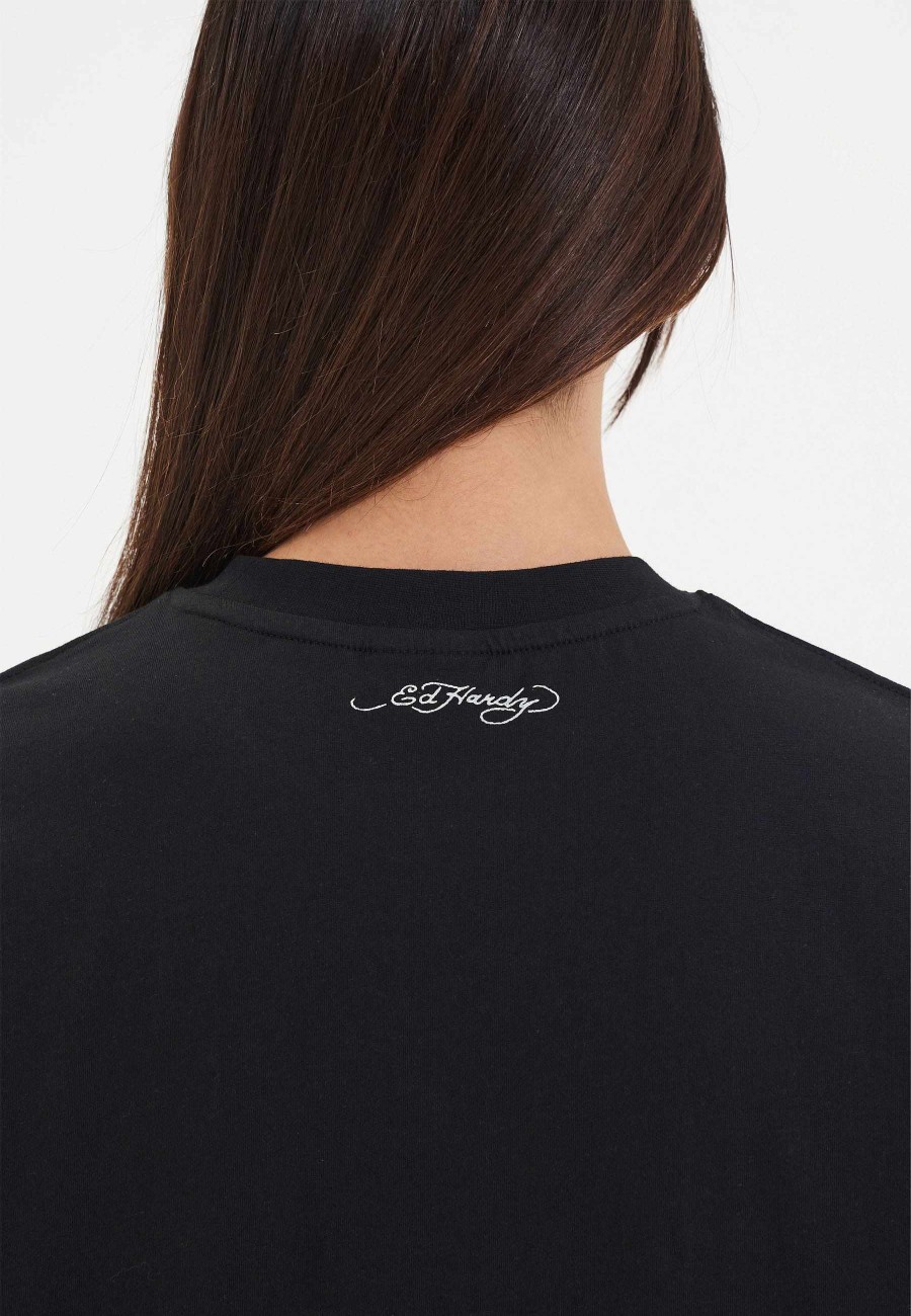 Ed Hardy Womens Devil In Details Relaxed Tshirt Top