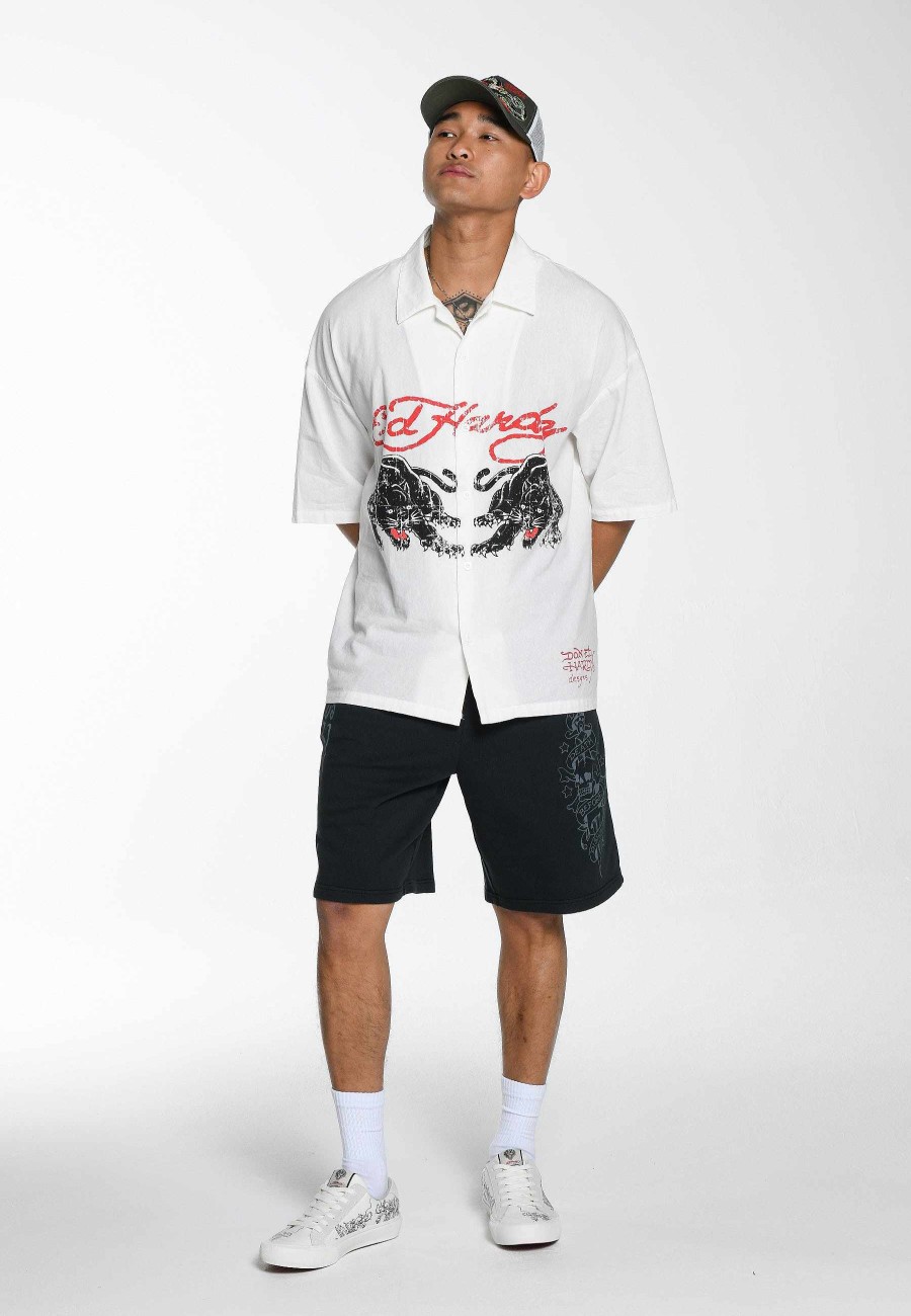 Ed Hardy Mens Death Before Mono Sweat Shorts