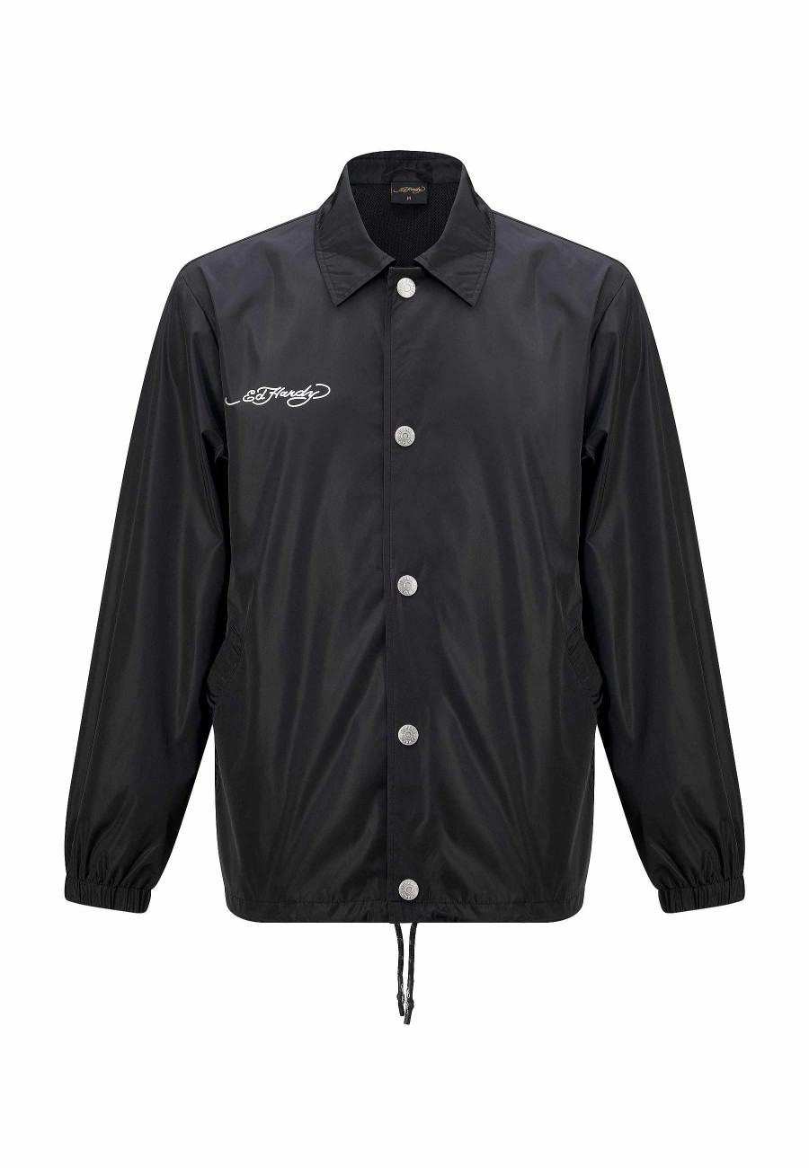 Ed Hardy Mens Tokyo-Coach Jacket