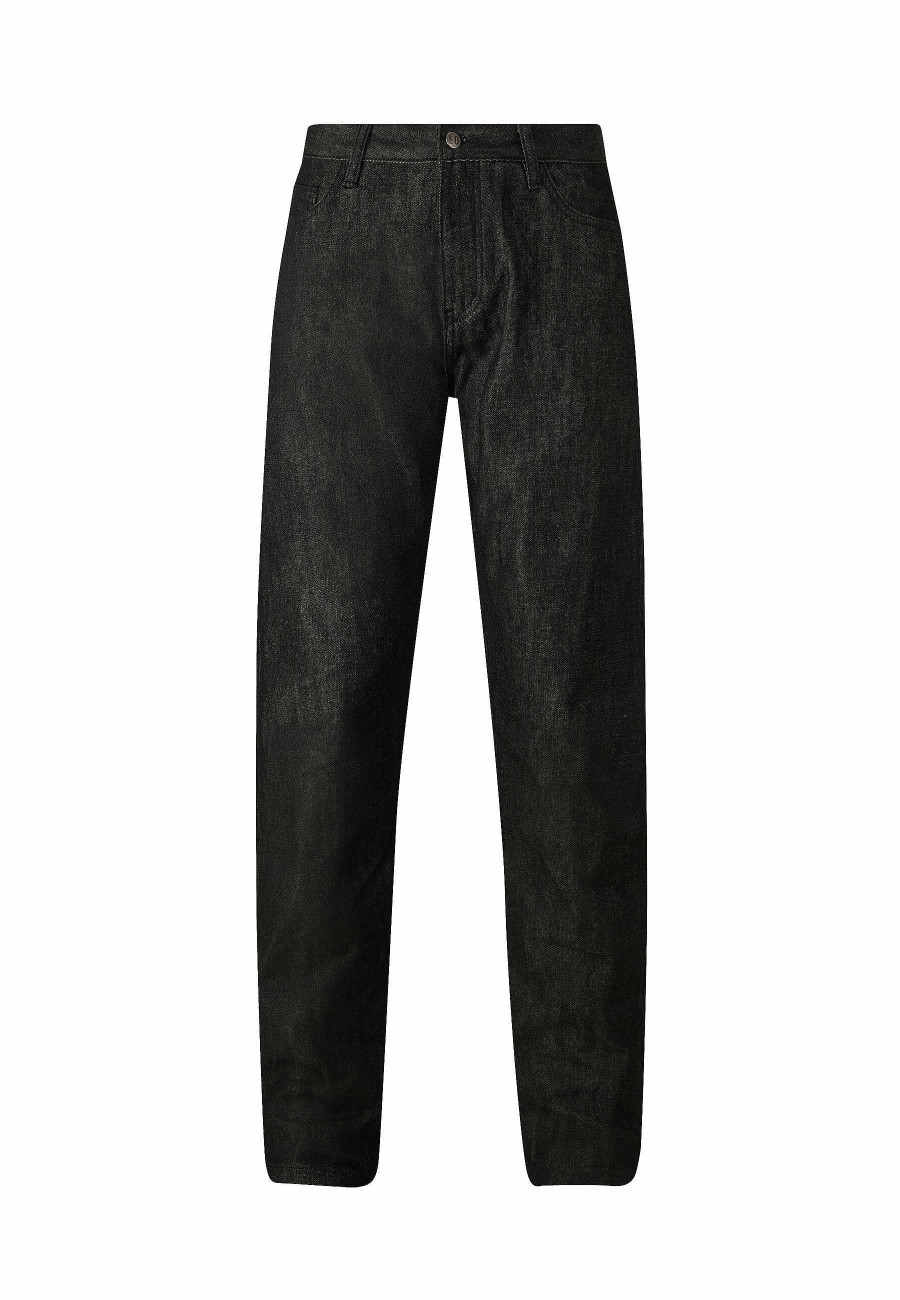 Ed Hardy Mens Nyc-Skull-Tatt Embroidered Denim Trousers Jeans