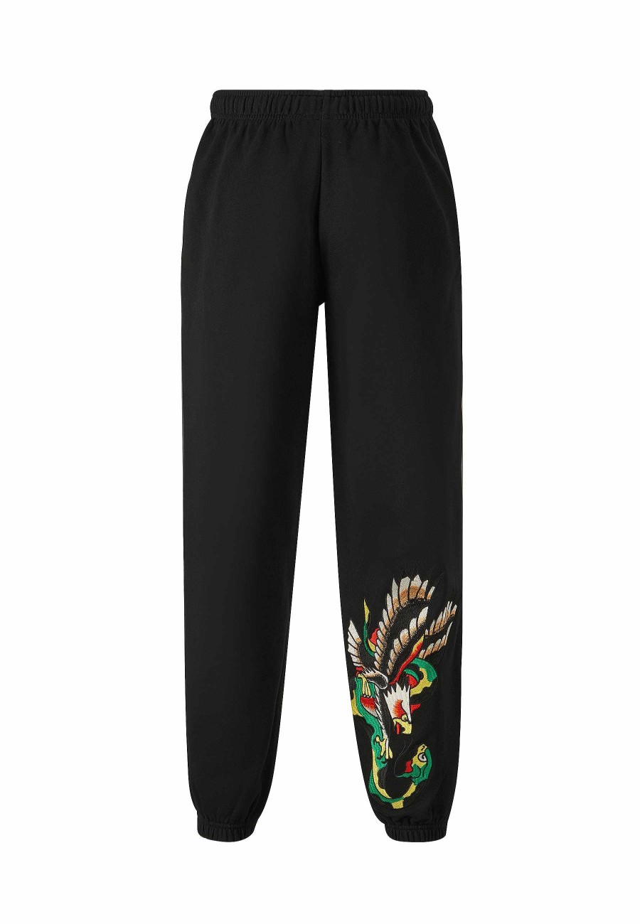 Ed Hardy Mens Snake-Eagle-Flight Baggy Tracksuit Bottoms
