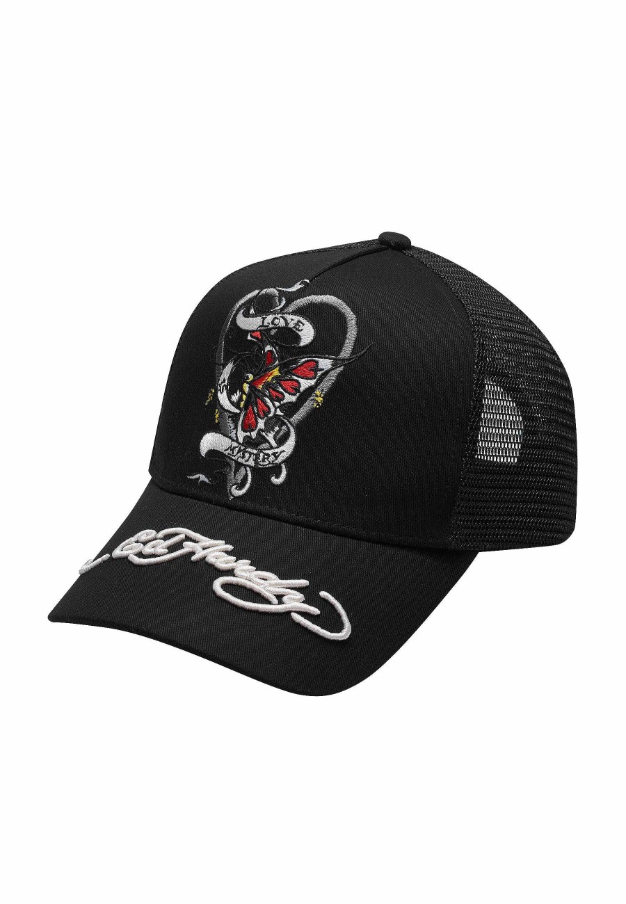 Ed Hardy Uni Mystery-Butterfly Twill Front Mesh Trucker Cap