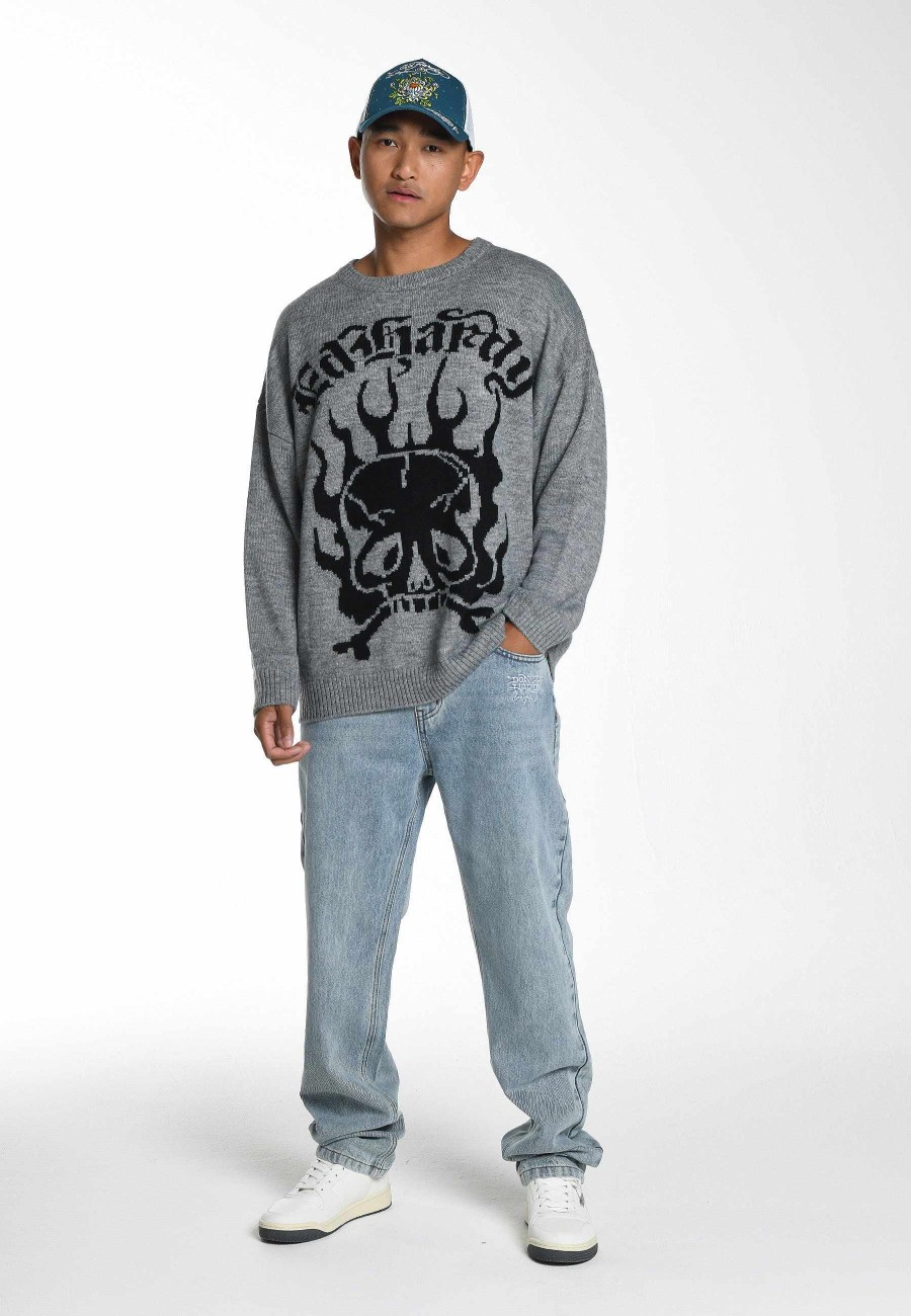 Ed Hardy Mens Koi-Merge Denim Trousers Jeans