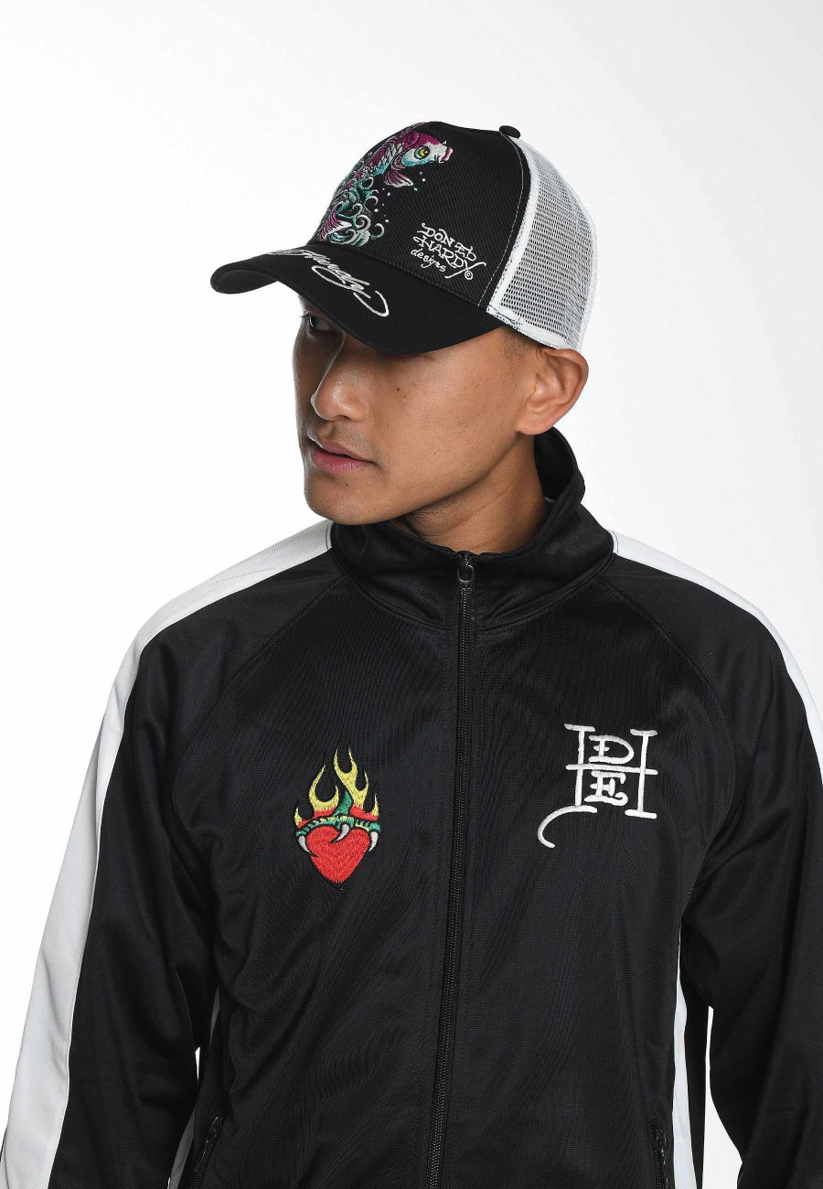 Ed Hardy Uni Blushing-Koi Twill Front Mesh Trucker