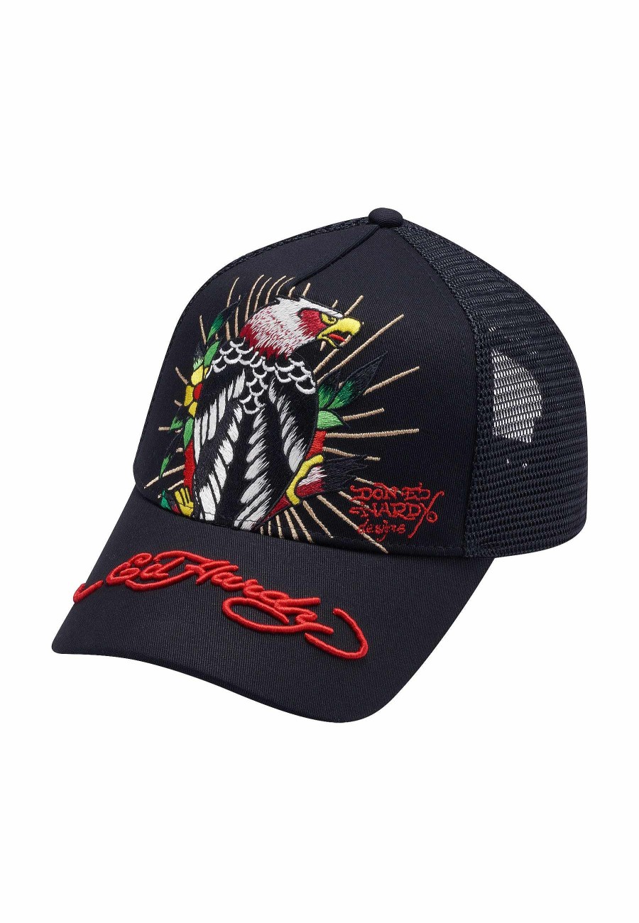 Ed Hardy Uni Perching-Harpy Twill Front Mesh Trucker