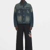 Ed Hardy Mens Abstract United Dreams Oversized Denim Jacket