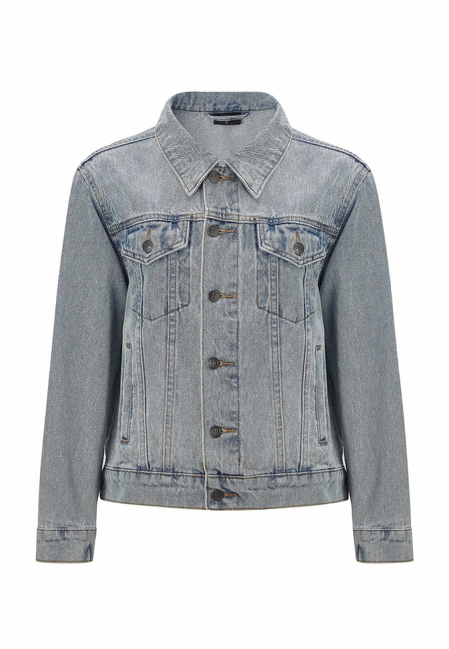 Ed Hardy Womens Brave-Hearts Denim Jacket