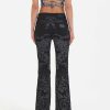 Ed Hardy Womens Flash Sheet Flared Denim Trousers Jeans