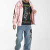 Ed Hardy Mens Burning Skull Graphic Hoodie