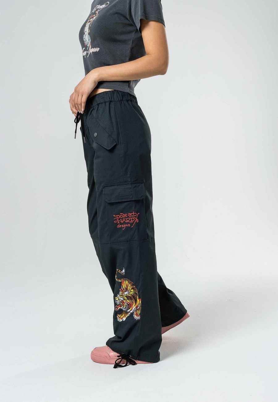 Ed Hardy Womens Tiger Cargo Pants Trousers
