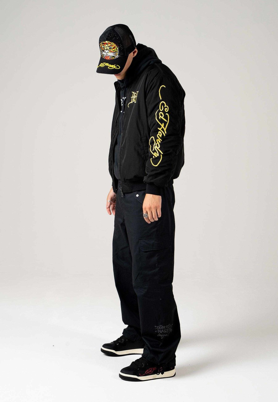 Ed Hardy Mens La-Tiger-Roar Bomber Jacket