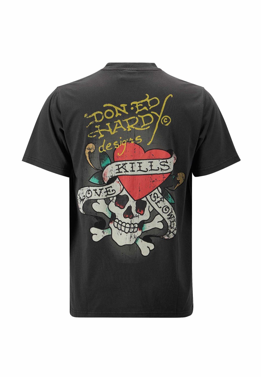 Ed Hardy Mens Love-Kills-Slant T-Shirt