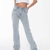 Ed Hardy Womens Geisha Mirror Flared Denim Trousers Jeans