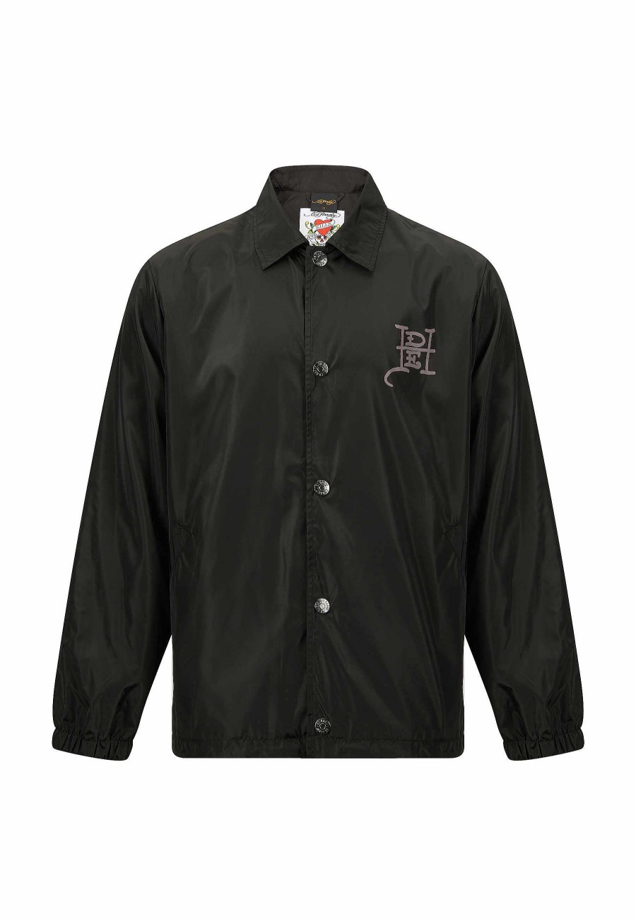 Ed Hardy Mens Fireball Dragon Coach Jacket
