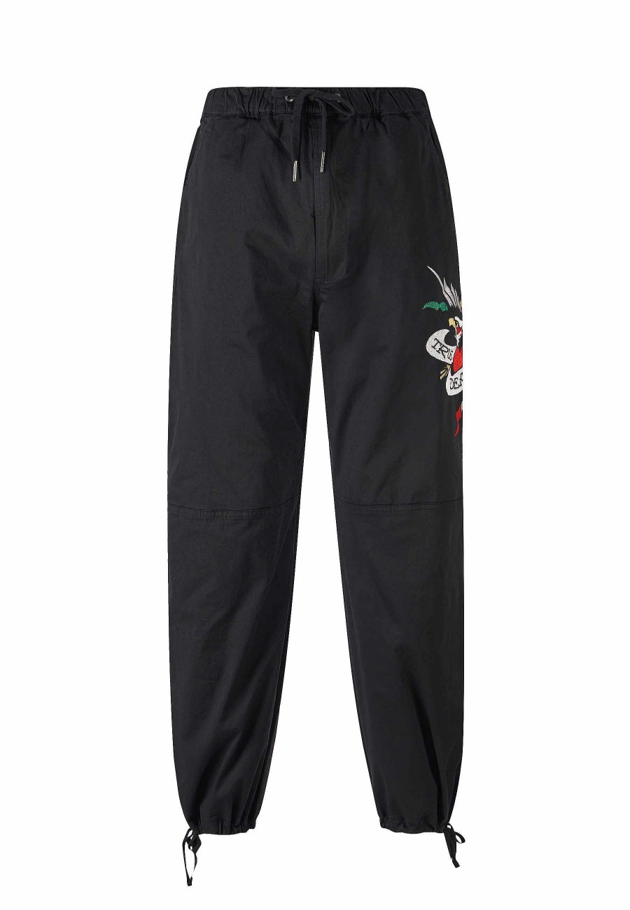Ed Hardy Mens True-Till-Death-Eagle Woven Tech Trouser