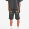 Ed Hardy Mens Black Snake Denim Jorts Shorts