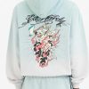 Ed Hardy Mens Death Fighter Graphic Hoodie