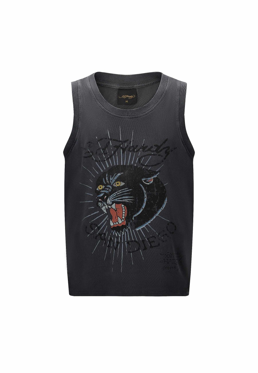 Ed Hardy Mens Panther-Diego Vest Top