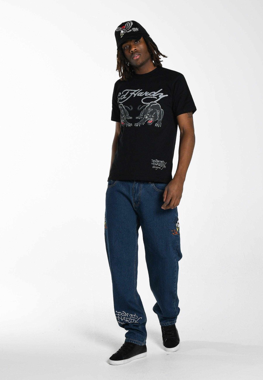 Ed Hardy Mens Double-Panther T-Shirt